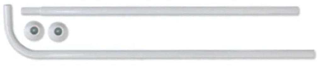 Βραχίoνας Μπάνιου Γωνιακός 03303.001 White Φ 20 mm 80Χ80 cm 80X80cm Αλουμίνιο
