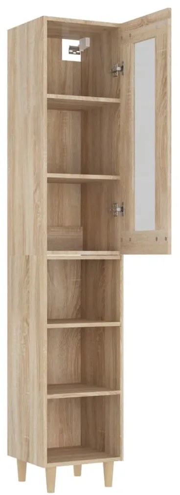 vidaXL Μπουφές Sonoma δρυς 34,5 x 34 x 180 εκ. από Επεξεργασμένο Ξύλο