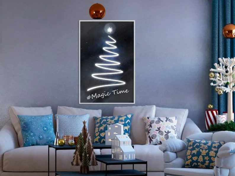 Αφίσα - Bright Christmas Tree - 20x30 - Χρυσό - Χωρίς πασπαρτού