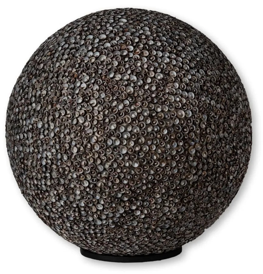 Table Lamp S Line Ø50cm Χειροποίητο Από Φυσικά Μαύρα Κοχύλια SS4-00K4