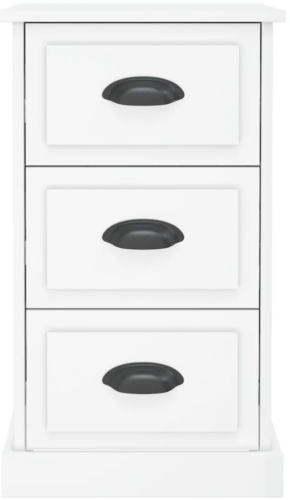 vidaXL Κομοδίνο Γυαλιστερό Λευκό 39x39x67 εκ. από Επεξεργασμένο Ξύλο