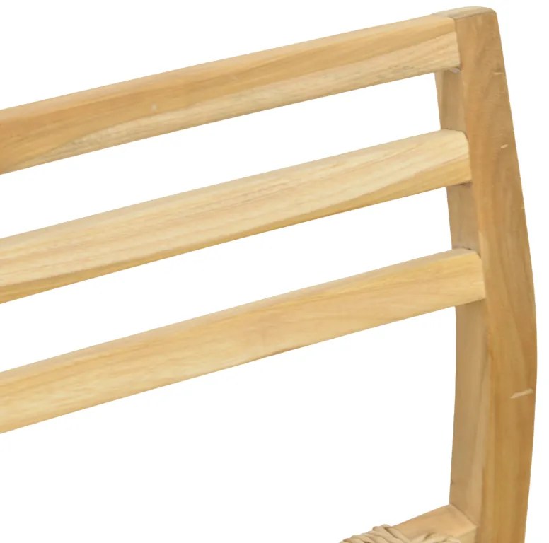 Καρέκλα Tuga pakoworld σκελετός teak ξύλο-pe σχοινί σε φυσική απόχρωση 50x58x86εκ