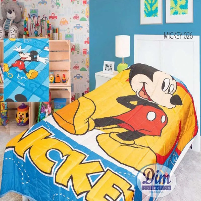 Κουβερλί Παιδικό Micro Disney Mickey 26 Digital Print DimCol Μονό 160x250cm 100% Cotton
