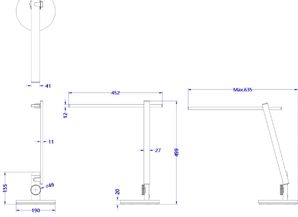 ΦΩΤΙΣΤΙΚΟ ΓΡΑΦΕΙΟΥ LED BLAIN PRO HM4445.08 ΑΣΗΜΙ ΧΡΩΜΑ Φ19x49,9Υεκ.