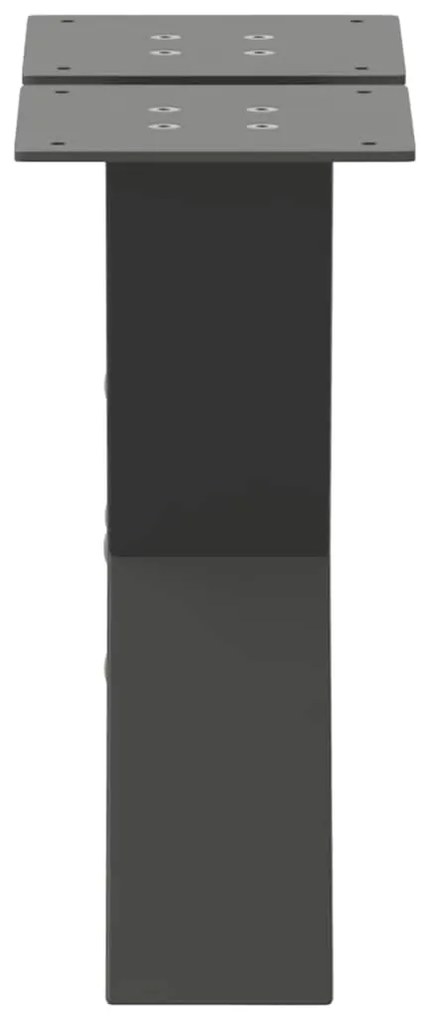 vidaXL Πόδια Τραπεζιού Σαλονιού σε Σχήμα Χ, 2 τεμ. Ανθρακί 30x(30-31) εκ. Ατσάλι