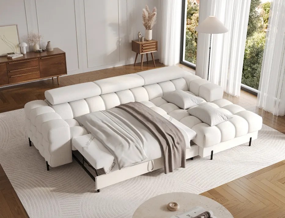 Γωνιακός καναπές Freyia-Beige-Δεξιά