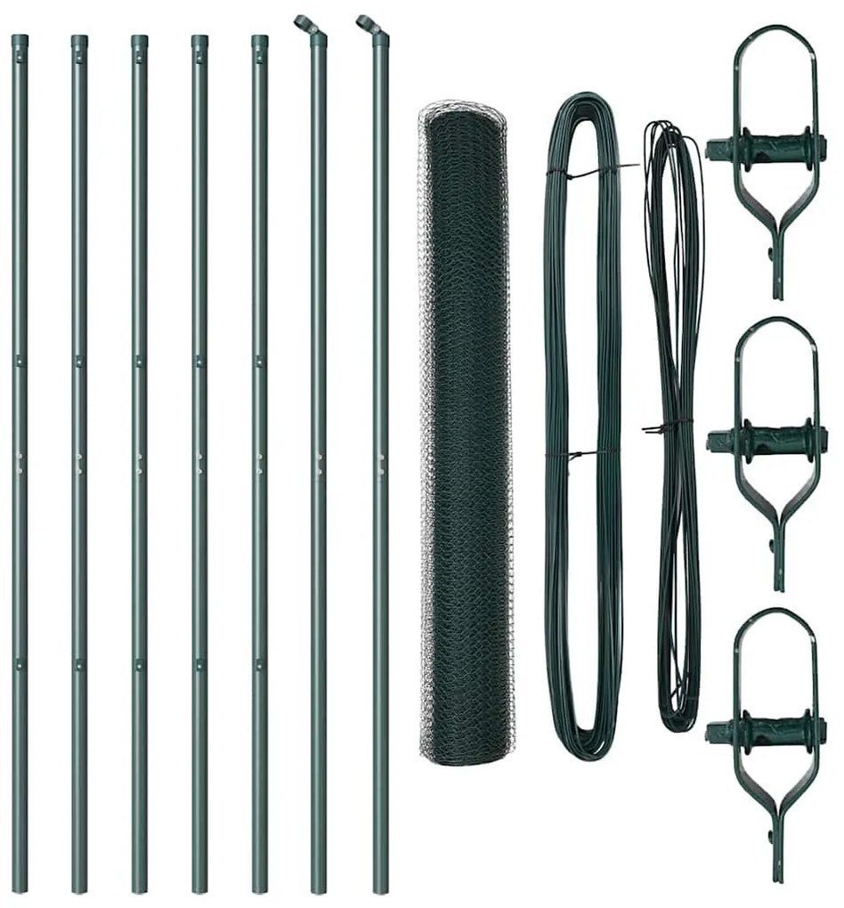vidaXL Στύλος Περιφράξεων Πράσινο 10 x 1,4 μ (13 mm πλέγμα)