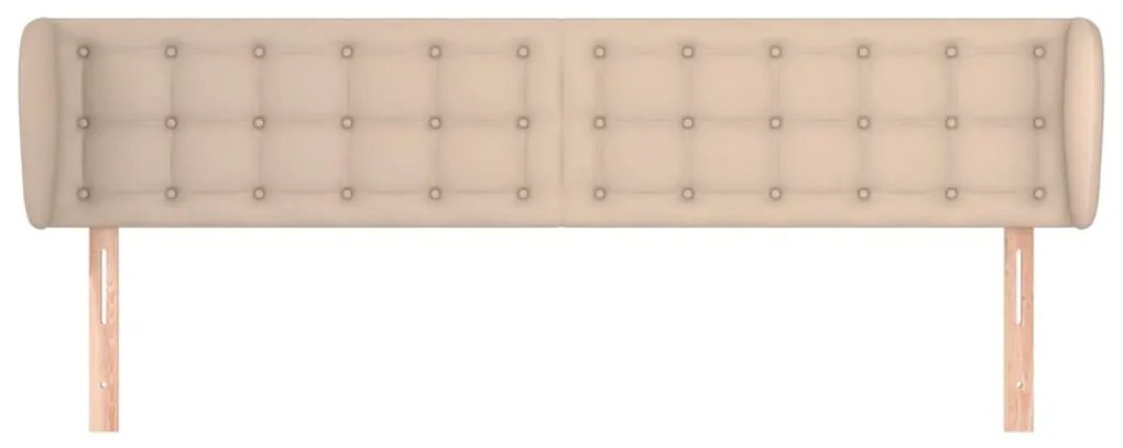 vidaXL Κεφαλάρι με Πτερύγια Καπουτσίνο 163x23x78/88εκ. Συνθετικό Δέρμα