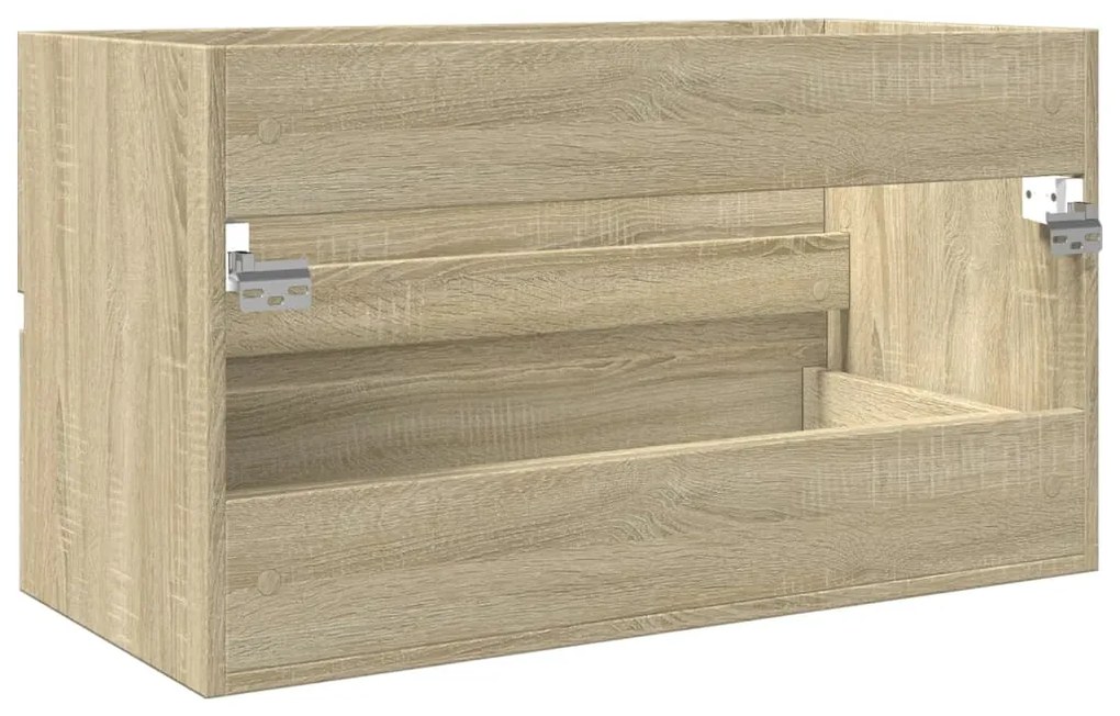 vidaXL Ντουλάπι Νιπτήρα Sonoma Δρυς 80 x 38,5 x 45 εκ. από Επεξ. Ξύλο