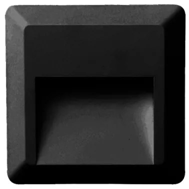 Απλίκα Φωτιστικό Τοίχου IP65 LED 2W 3000K Τετράγωνο SLIM ACA-SLIM52NB-Μαύρο SLIM52NB