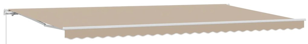 vidaXL Χειροκίνητη Ανασυρόμενη Τέντα Μπεζ 600x300 cm