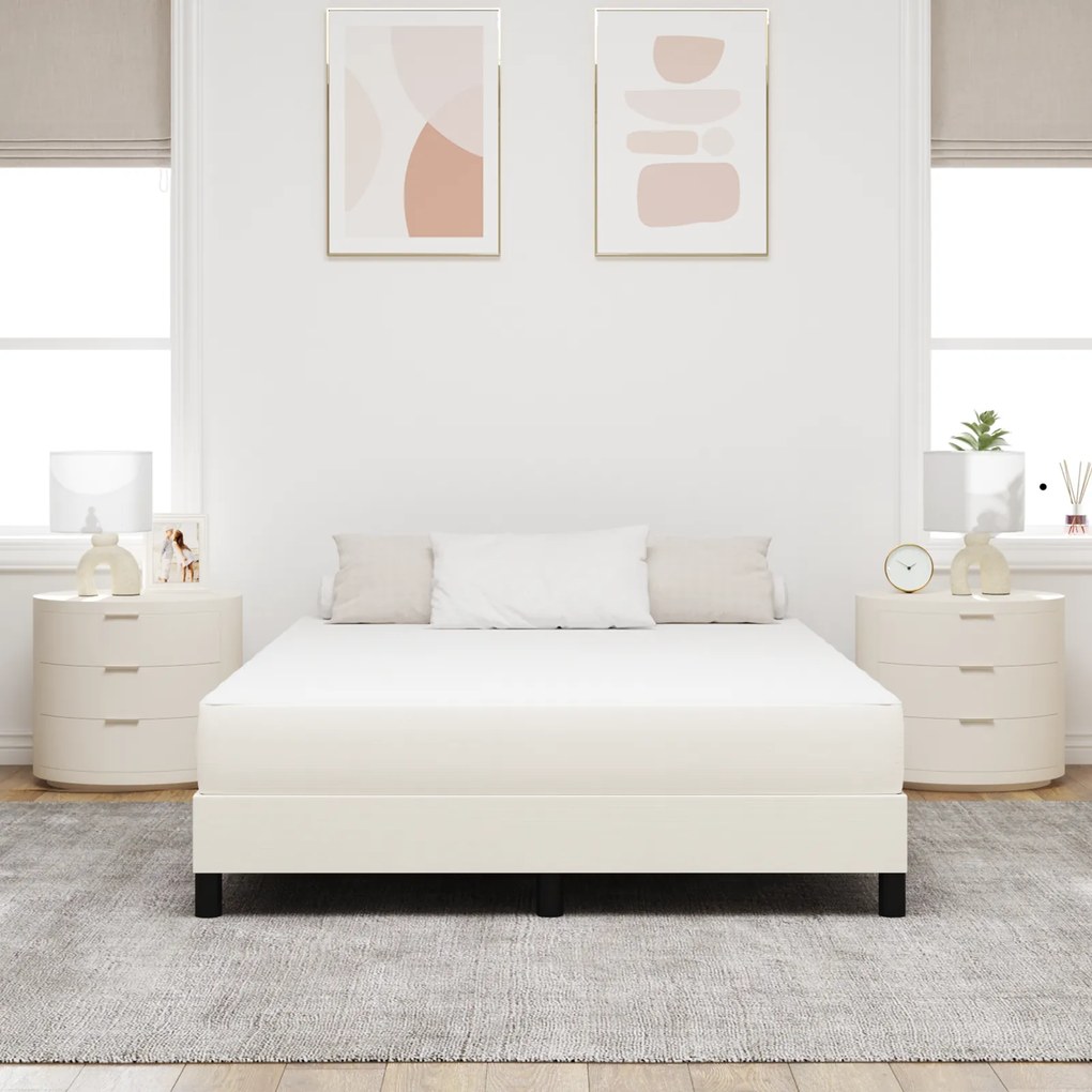 vidaXL Μαξιλάρι με Ελατήρια Pocket Κρεμ Μέτριο 140x200x20 εκ Υφάσματος