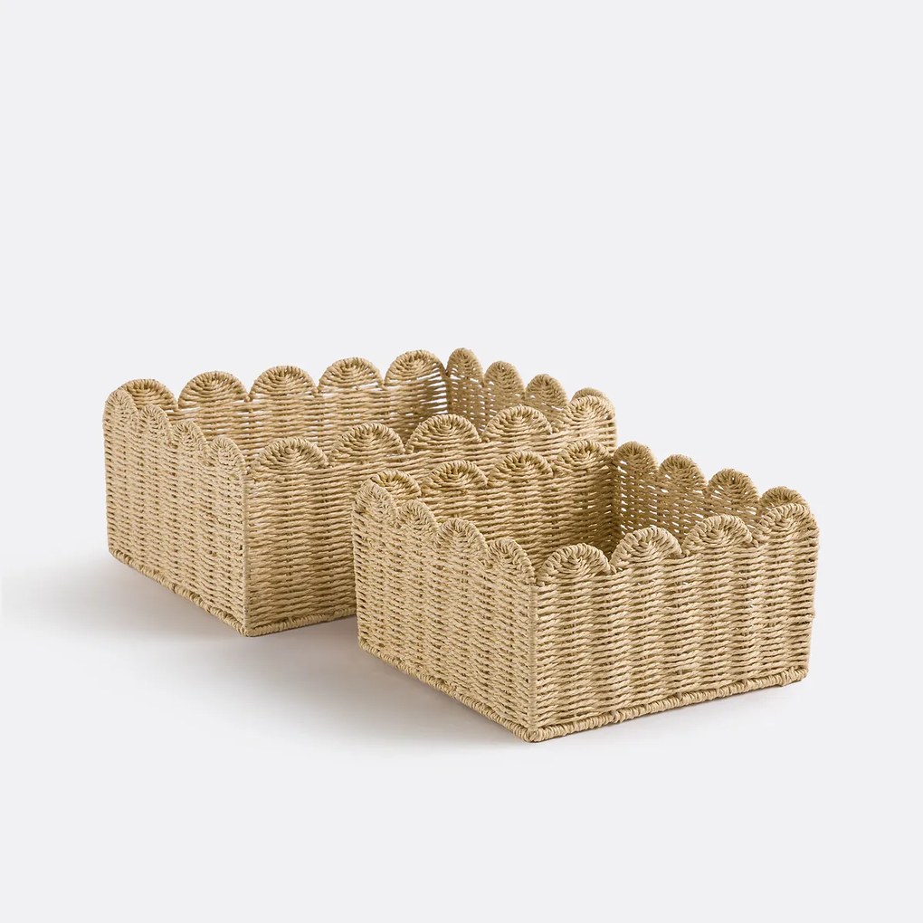 Σετ 2 καλάθια από πλεγμένο χαρτί, Briska