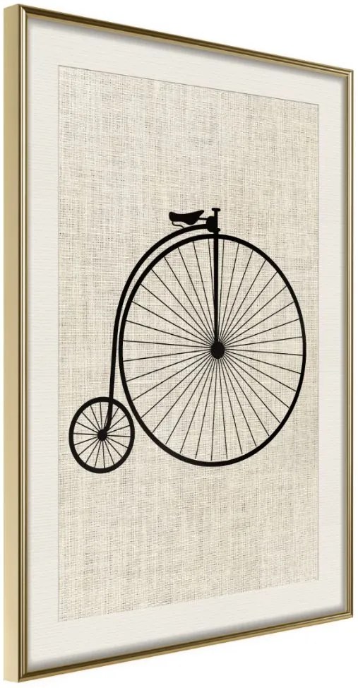 Αφίσα - Penny-Farthing - 20x30 - Χρυσό - Με πασπαρτού