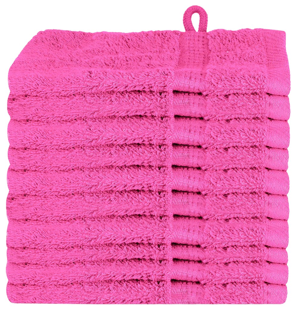 vidaXL Πετσέτες 10 pcs Ροζ 15 x 21 cm Βαμβάκι