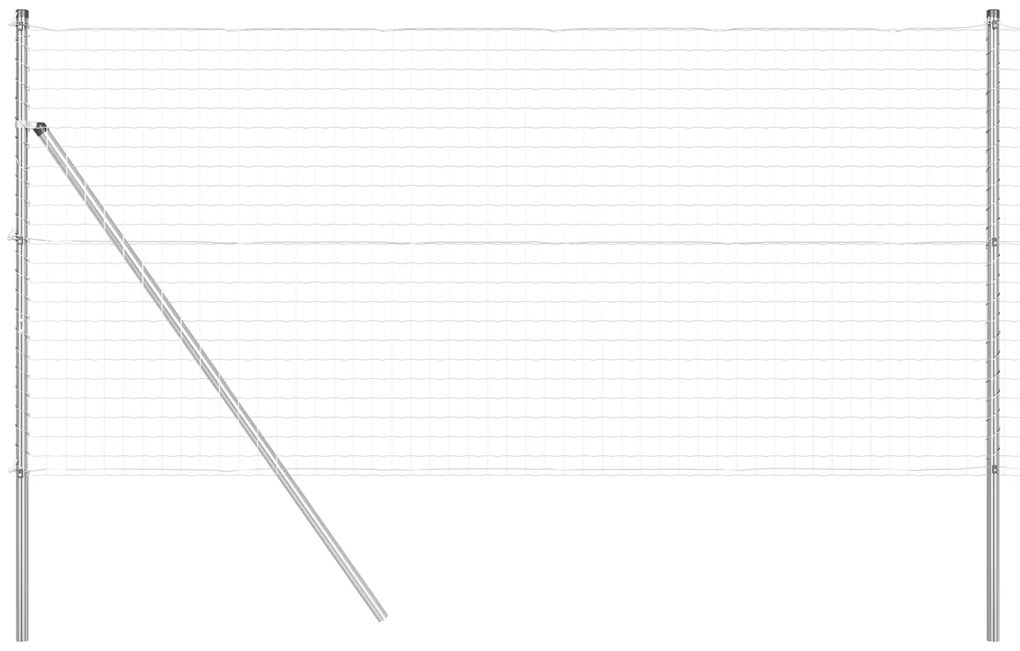 vidaXL Euro Fence με 7 Στηρίγματα 1.2x10μ Γαλβανισμένο Ατσάλι