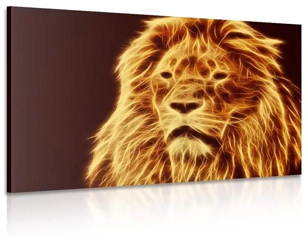 Εικόνα κεφαλιού λιονταριού σε αφηρημένο σχέδιο