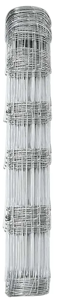 vidaXL Περίφραξη αγρού Ασημί 25 x 0,8 m Γαλβανισμένος χάλυβας