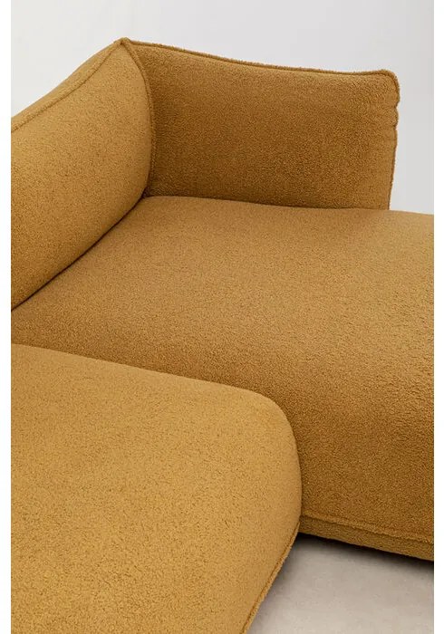 Καναπές Γωνία Δεξιά Gigi Ύφασμα Μπουκλέ Καφέ 73x188x160εκ. - Καφέ