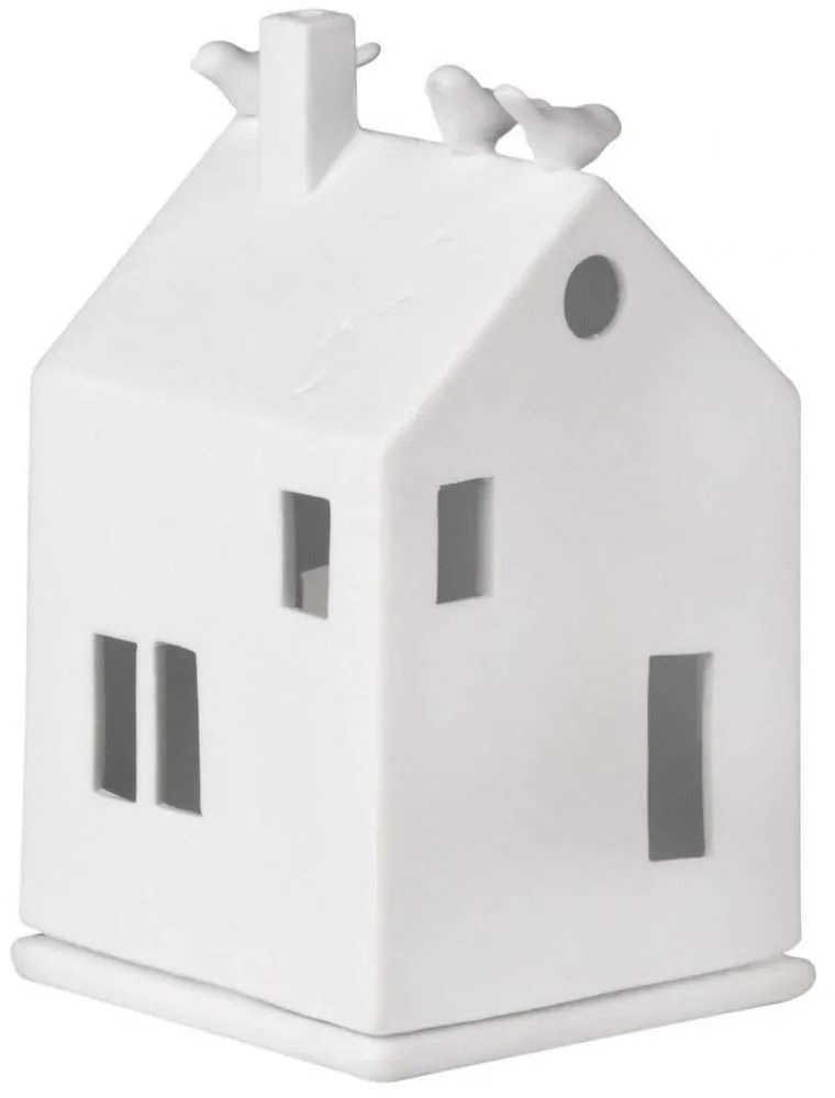 Κηροπήγιο Για Ρεσώ Birdhouse RD0015111 7x7x13cm White Raeder Porcelain