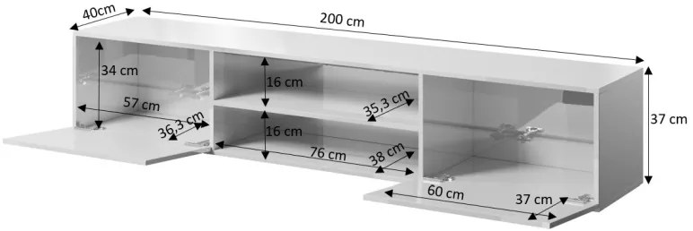 SLIDE RTV 200 K white DIOMMI CAMA-SLIDE-RTV/200_K-BIAŁY