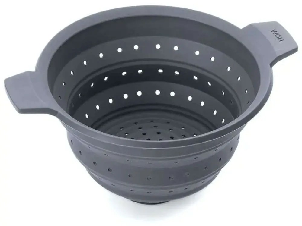 Σουρωτήρι Ατμού Αναδιπλούμενο SI28 28cm Black Woll Silicone