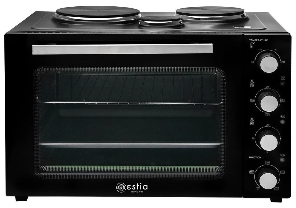 Ηλεκτρικό Φουρνάκι Compact Cooker 2950W 48Lt Με 3 Εστίες Και Λειτουργία Αέρα - Estia