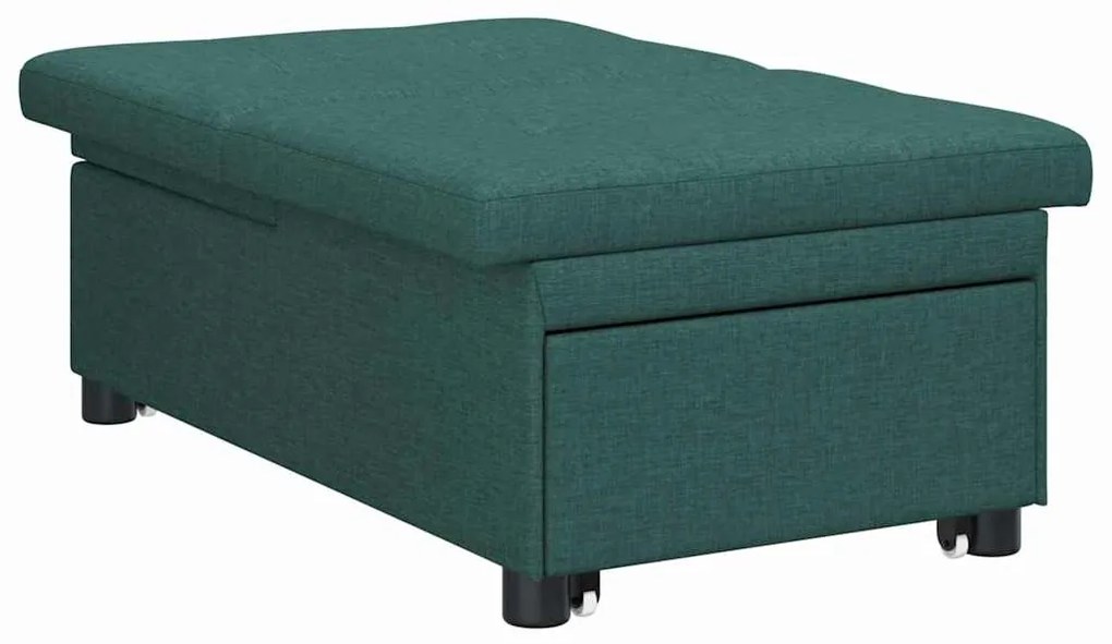 vidaXL Κρεβάτι καναπές Σκούρο πράσινο 194 x 67 x 37 εκ ύφασμα