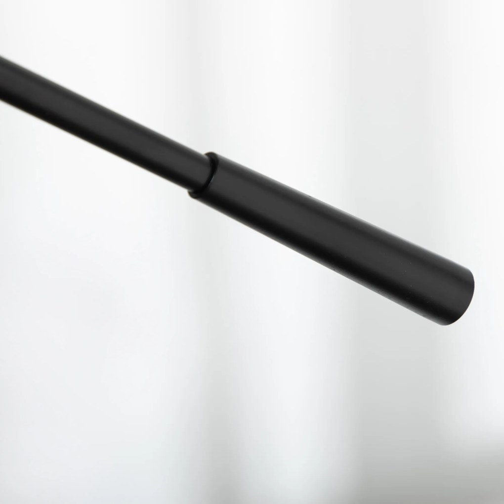 HOMCOM Φωτιστικό δαπέδου σε βιομηχανικό στυλ, ρυθμιζόμενο ύψος, διακόπτης ποδιού; 30 x 30 x 131 cm, Μαύρο