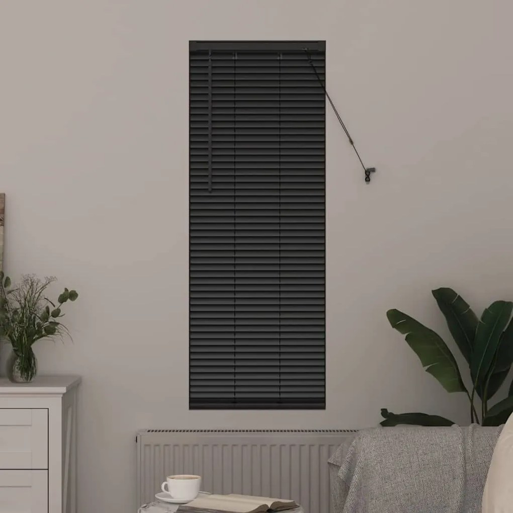 vidaXL Ρολό Παραθύρου με κουρτίνες Άλλο Μαύρο 80 x 130 εκ Αλουμίνιο