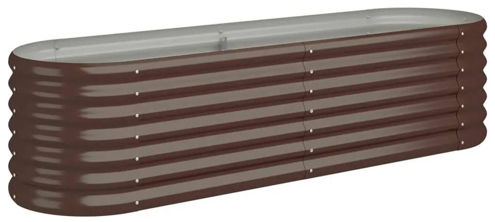 vidaXL Ζαρντινιέρα Καφέ 152x40x36 εκ. Γαλβανισμένος χάλυβας
