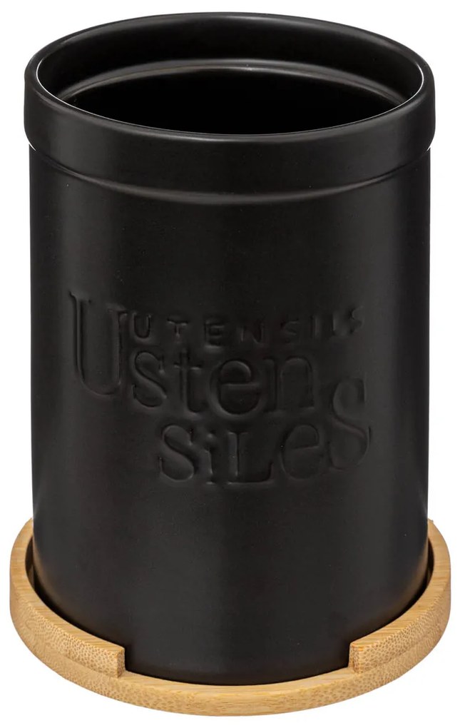 Κουταλοθήκη Με Βάση (Σετ 2 τχμ) F-V Natureo Black 194232B