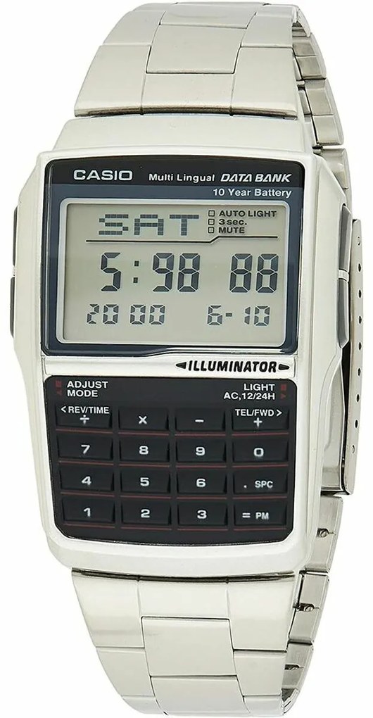 Ανδρικά Ρολόγια Casio DBC-32D-1AES Μαύρο Ασημί