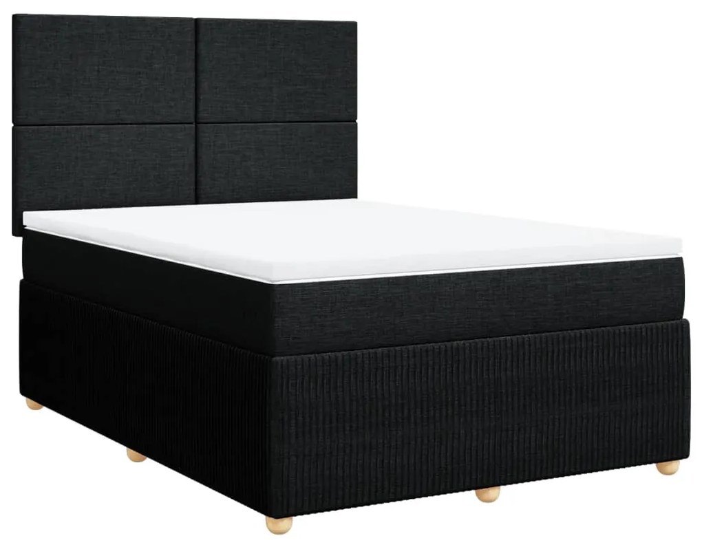 ΚΡΕΒΑΤΙ BOXSPRING ΜΕ ΣΤΡΩΜΑ ΜΑΥΡΟ 140X190 ΕΚ. ΥΦΑΣΜΑΤΙΝΟ 3292046