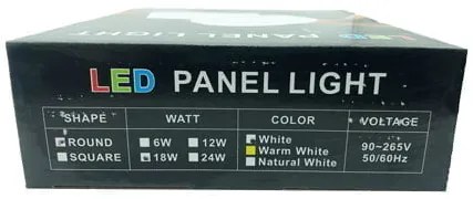 LED φωτιστικό οροφής 18W 220V - LED PANEL LIGHT ROUND