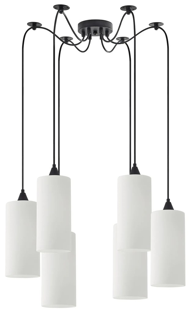 SE21-BL-4-BL6-GL3 ADEPT TUBE  Pendant White Glass+ HOMELIGHTING 77-9004