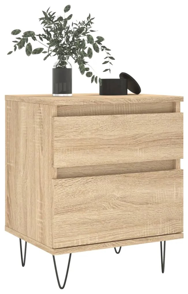 vidaXL Κομοδίνο Sonoma Δρυς 40 x 35 x 50 εκ. από Επεξεργ. Ξύλο