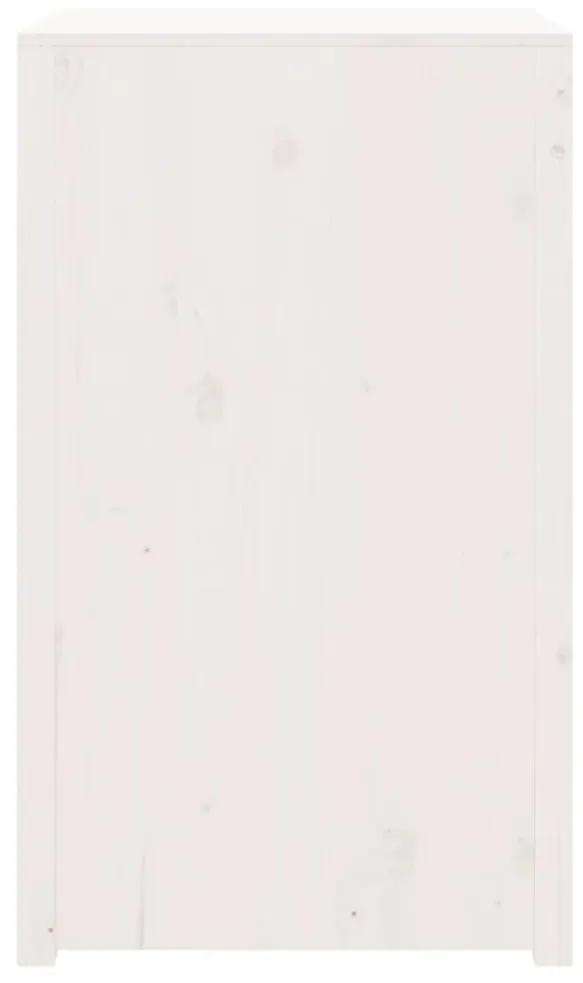 Ντουλάπι Κουζίνας Εξ. Χώρου Λευκό 55x55x92 εκ Μασίφ Ξύλο Πεύκου - Λευκό
