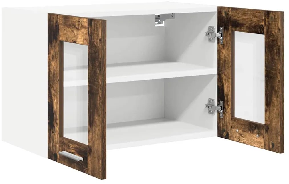 vidaXL Κρεμαστό ντουλάπι με αποθήκευση Καπνιστό Δρύς 60 x 31 x 40 εκ