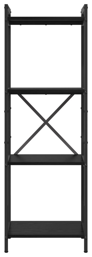 vidaXL Βιβλιοθήκη Μαύρη δρυς 40 x 30 x 118 εκ Επεξεργασμένο ξύλο
