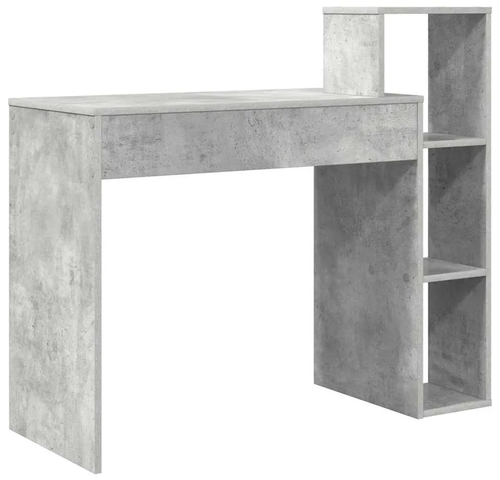 vidaXL Γραφείο Γκρι σκυροδέματος 100 x 40 x 90 cm Επεξεργασμένο ξύλο