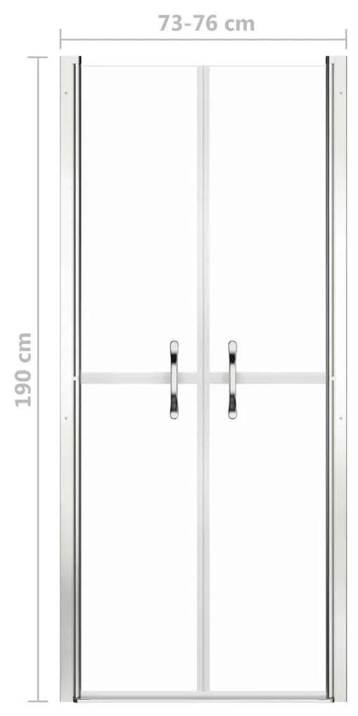 vidaXL Πόρτα Ντουζιέρας Διαφανής 76 x 190 εκ. από ESG