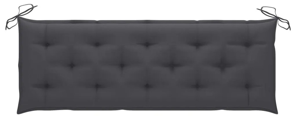 vidaXL Παγκάκι Κήπου Στοιβαζόμενο 159 εκ. Μασίφ Ξύλο Teak &amp; Μαξιλάρι