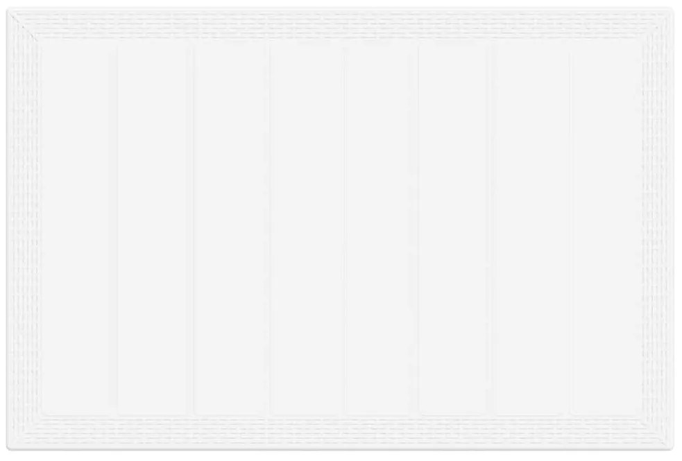 vidaXL Σέτ φαγητού για κήπο 7 pcs Λευκό Rattan Polt