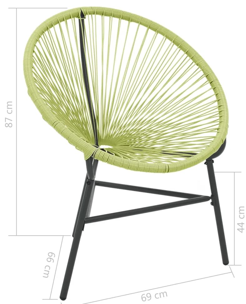 vidaXL Πολυθρόνα Acapulco Κήπου Πράσινη από Συνθετικό Ρατάν