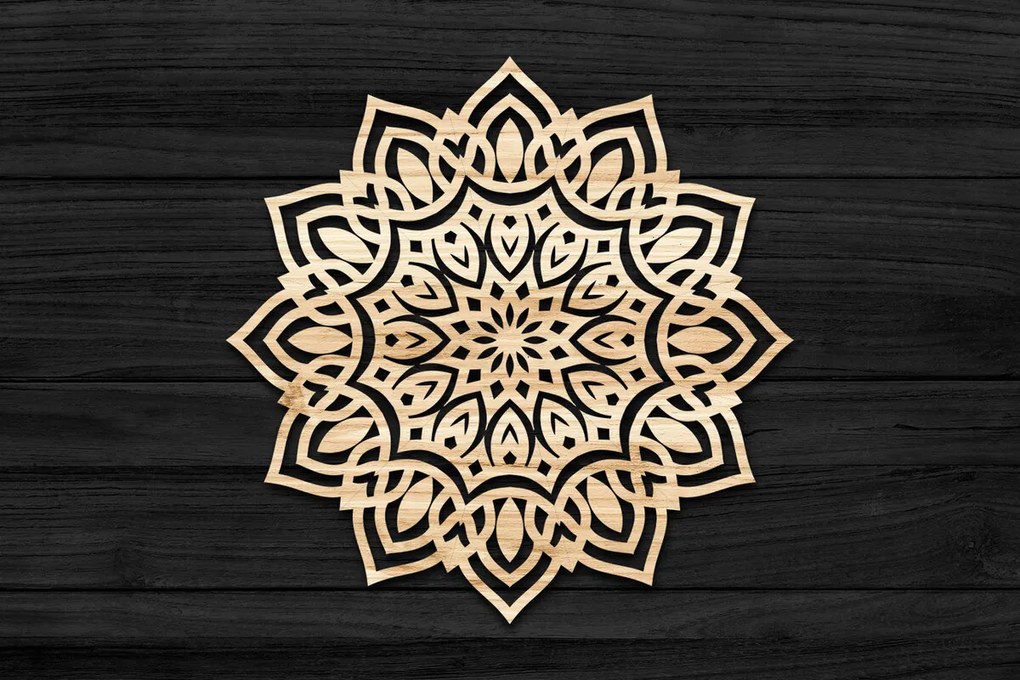 Intra απο ξύλο plywood 3mm-4mm πάχος Τρισδιάστατη Mandala Δίασταση 30x30 cm INTRAFABR-69574219