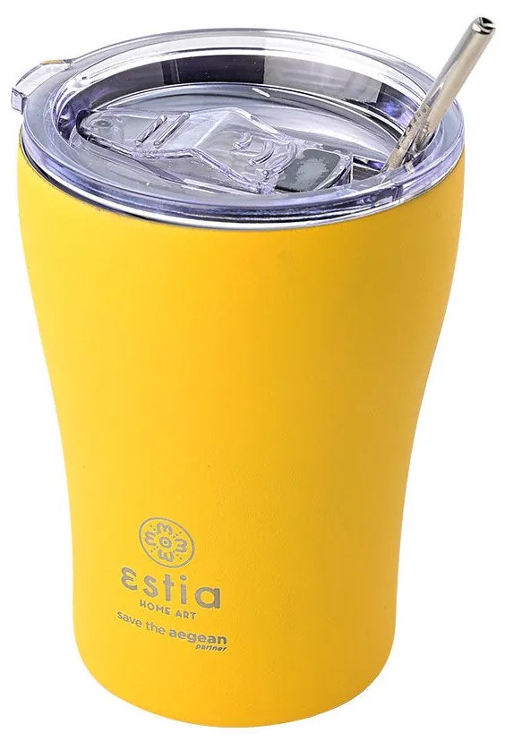 Ποτήρι Θερμός Coffee Mug Save The Aegean Pineapple Yellow 350ml - Estia