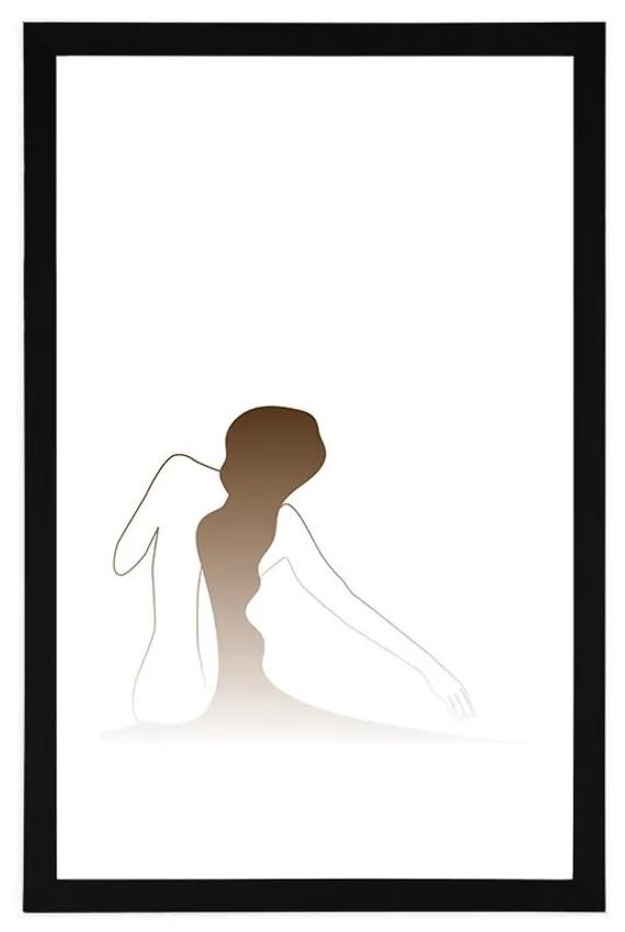 Αφίσα με πασπαρτού Το μυστικό του γυναικείου σώματος - 20x30 black