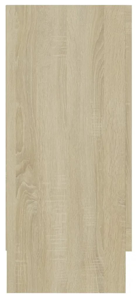 vidaXL Βιτρίνα Χρώμα Sonoma Δρυς 120 x 30,5 x 70 εκ. από Επεξ. Ξύλο