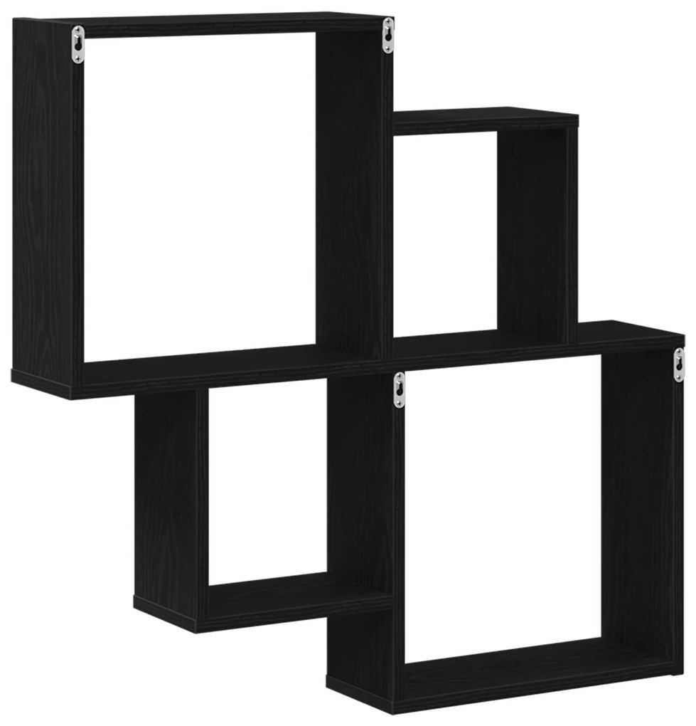 vidaXL Ντουλάπα Τοίχου Μαύρο Δρυς 80x15x78,5 εκ Από Επεξεργασμένο Ξύλο